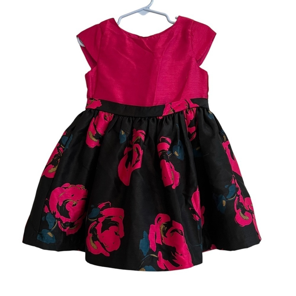 2/$30 Gymboree Pink Dress with Black Floral Design Wedding Party Holiday Dress